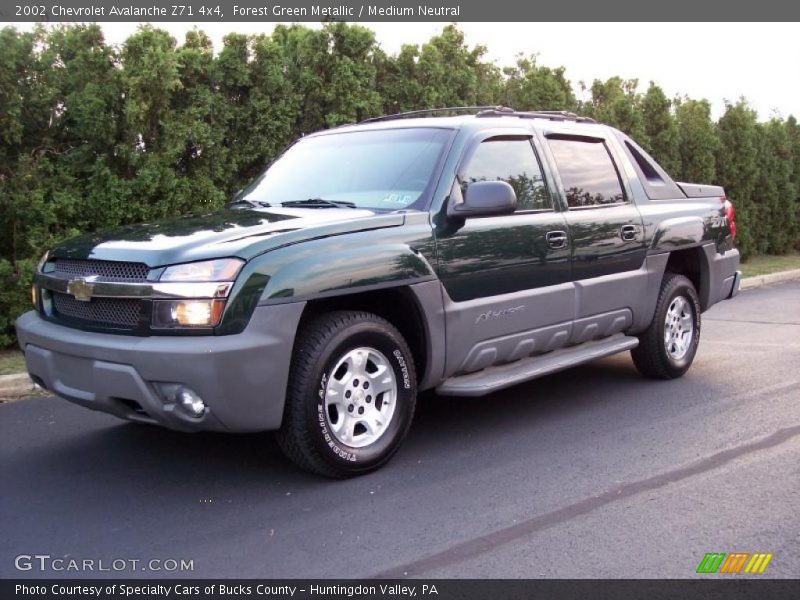 Forest Green Metallic / Medium Neutral 2002 Chevrolet Avalanche Z71 4x4