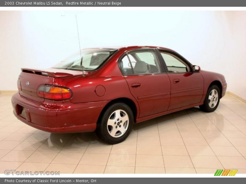 Redfire Metallic / Neutral Beige 2003 Chevrolet Malibu LS Sedan