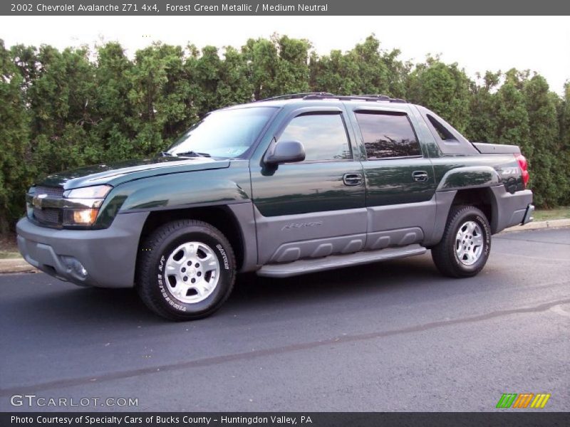 Forest Green Metallic / Medium Neutral 2002 Chevrolet Avalanche Z71 4x4