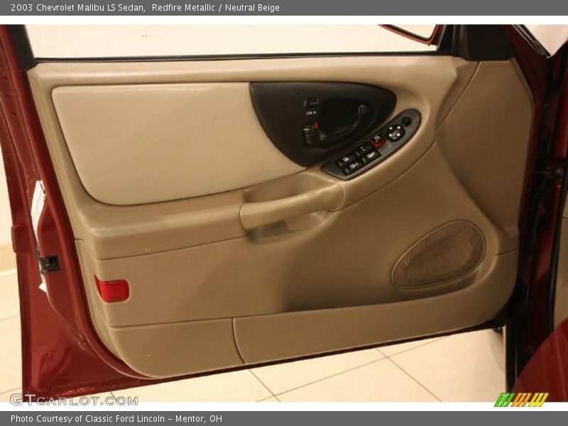 Redfire Metallic / Neutral Beige 2003 Chevrolet Malibu LS Sedan