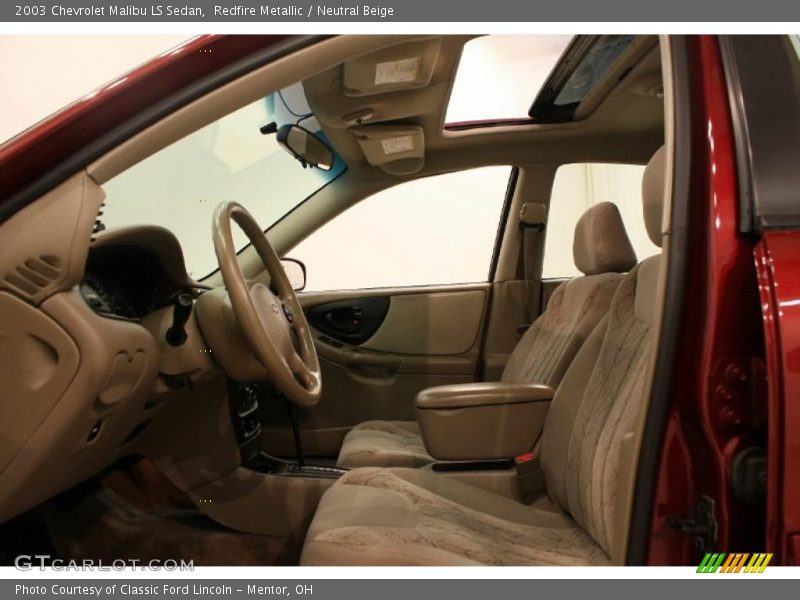 Redfire Metallic / Neutral Beige 2003 Chevrolet Malibu LS Sedan