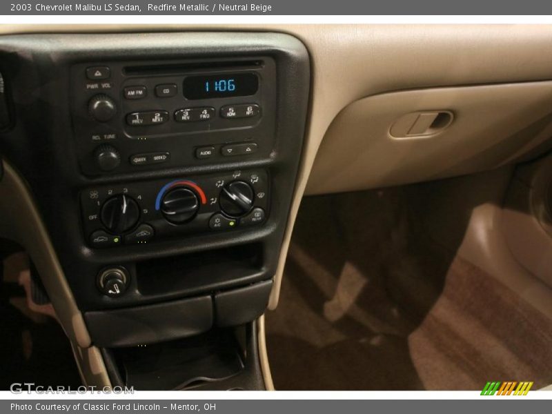 Redfire Metallic / Neutral Beige 2003 Chevrolet Malibu LS Sedan