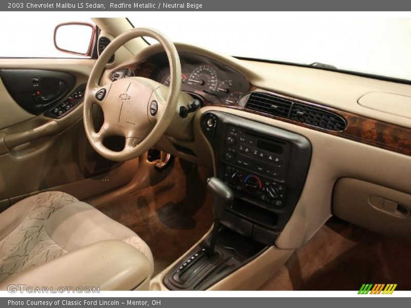 Redfire Metallic / Neutral Beige 2003 Chevrolet Malibu LS Sedan