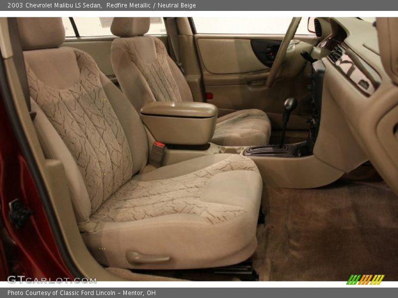 Redfire Metallic / Neutral Beige 2003 Chevrolet Malibu LS Sedan