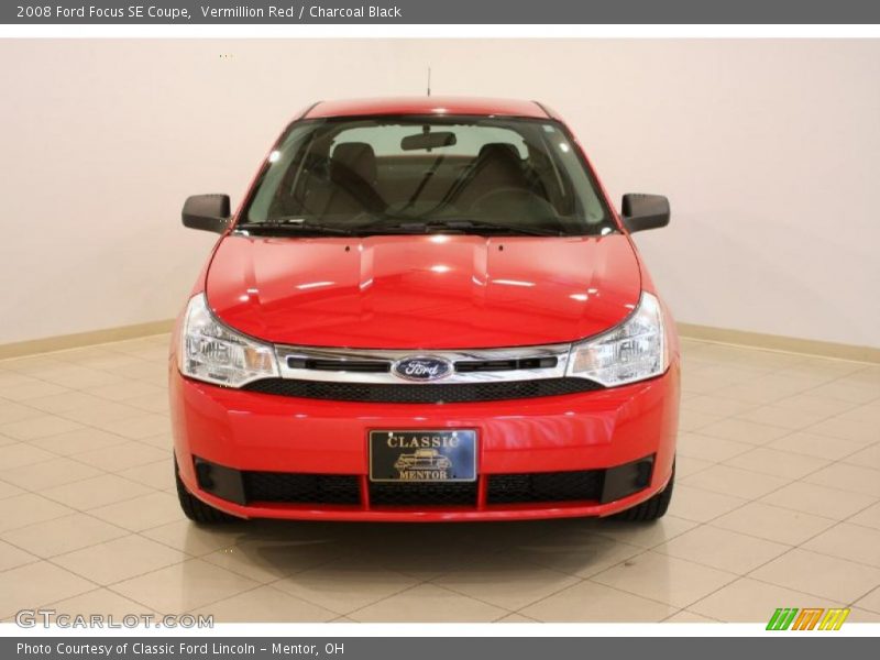 Vermillion Red / Charcoal Black 2008 Ford Focus SE Coupe