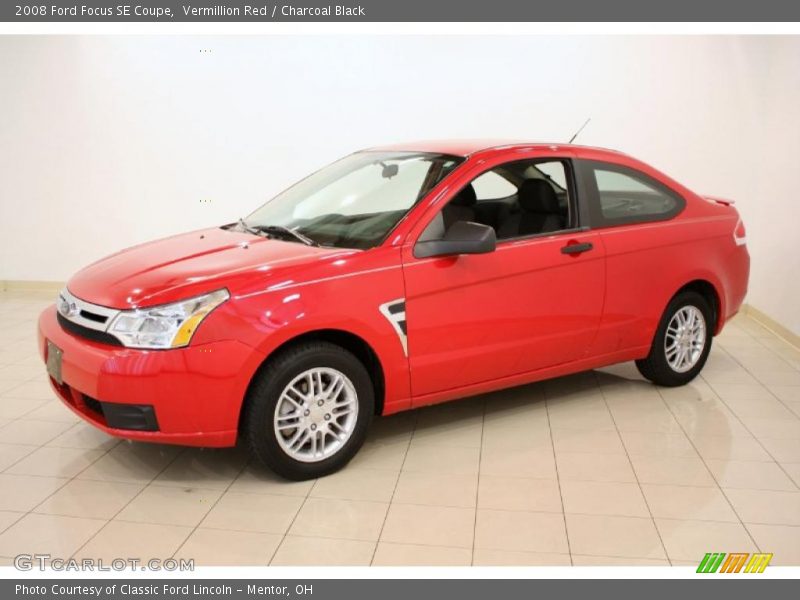 Vermillion Red / Charcoal Black 2008 Ford Focus SE Coupe