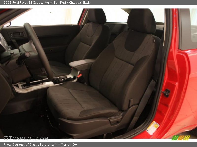 Vermillion Red / Charcoal Black 2008 Ford Focus SE Coupe