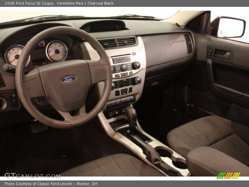 Vermillion Red / Charcoal Black 2008 Ford Focus SE Coupe