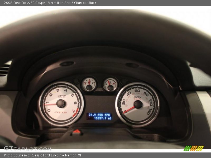 Vermillion Red / Charcoal Black 2008 Ford Focus SE Coupe