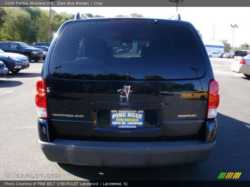 Dark Blue Metallic / Gray 2006 Pontiac Montana SV6