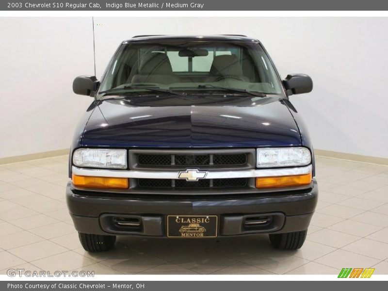 Indigo Blue Metallic / Medium Gray 2003 Chevrolet S10 Regular Cab