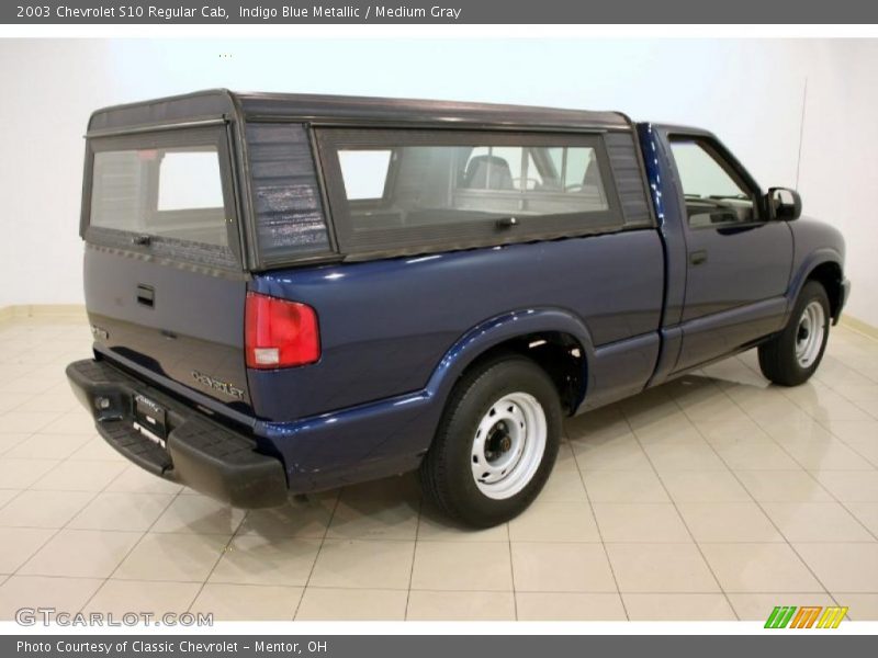 Indigo Blue Metallic / Medium Gray 2003 Chevrolet S10 Regular Cab