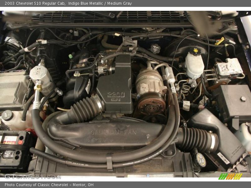 Indigo Blue Metallic / Medium Gray 2003 Chevrolet S10 Regular Cab