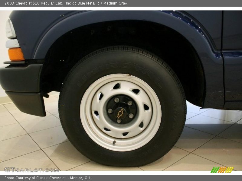 Indigo Blue Metallic / Medium Gray 2003 Chevrolet S10 Regular Cab