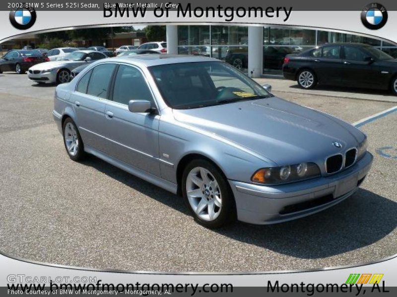 Blue Water Metallic / Grey 2002 BMW 5 Series 525i Sedan