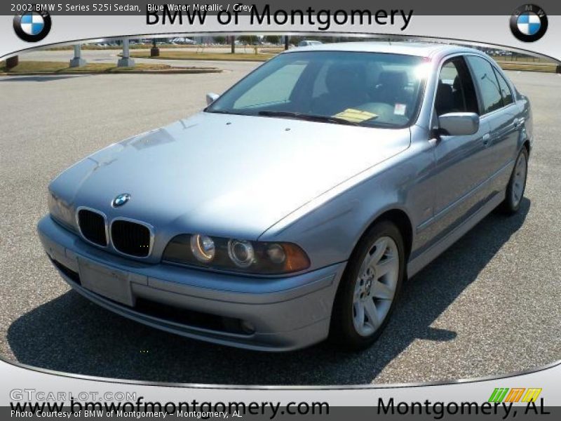 Blue Water Metallic / Grey 2002 BMW 5 Series 525i Sedan