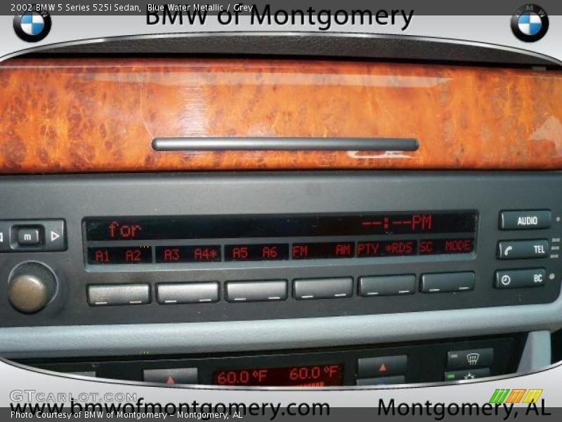 Blue Water Metallic / Grey 2002 BMW 5 Series 525i Sedan