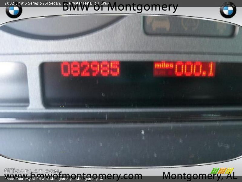 Blue Water Metallic / Grey 2002 BMW 5 Series 525i Sedan