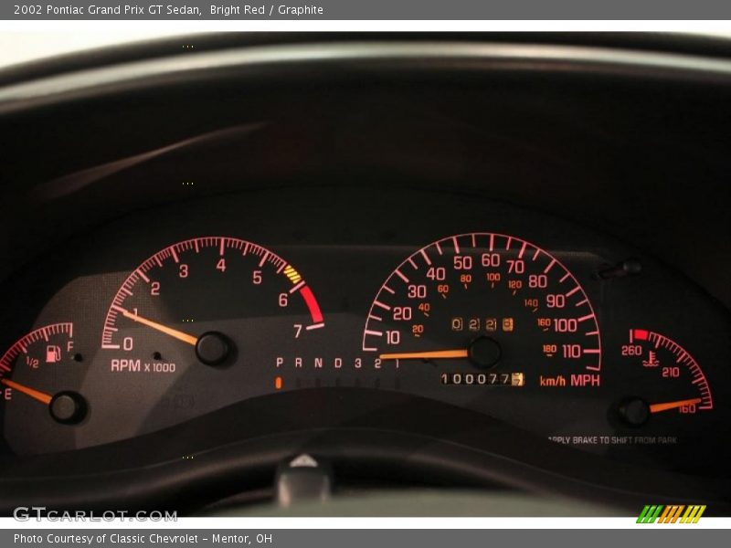 Bright Red / Graphite 2002 Pontiac Grand Prix GT Sedan