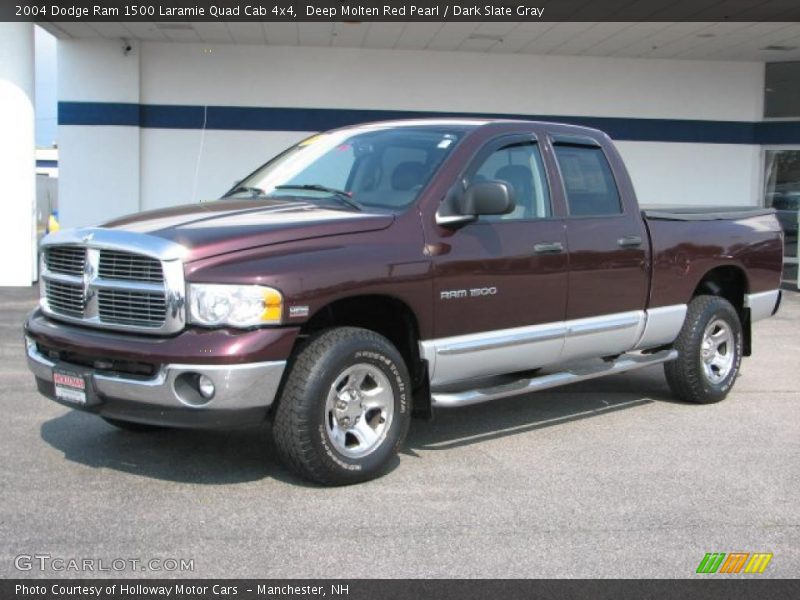 Deep Molten Red Pearl / Dark Slate Gray 2004 Dodge Ram 1500 Laramie Quad Cab 4x4