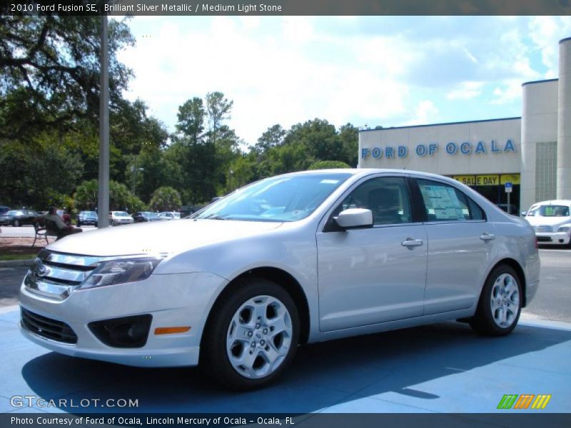Brilliant Silver Metallic / Medium Light Stone 2010 Ford Fusion SE