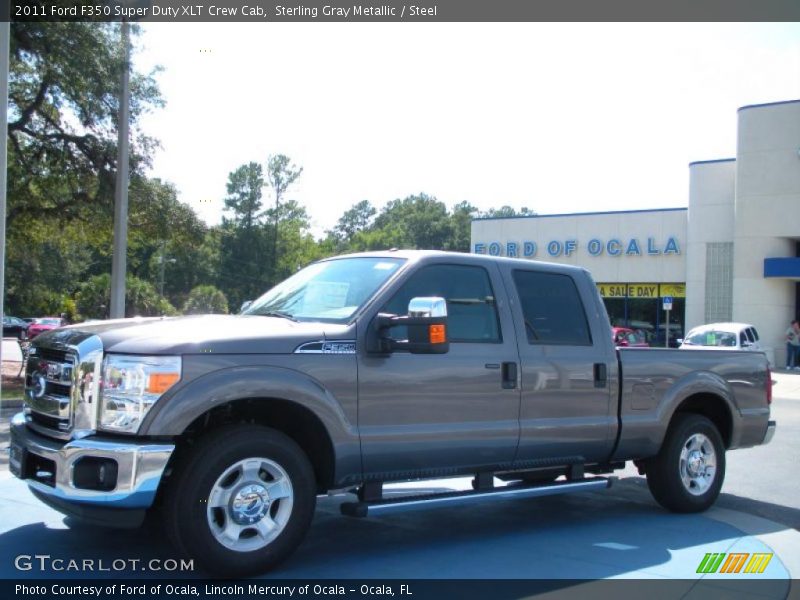 Sterling Gray Metallic / Steel 2011 Ford F350 Super Duty XLT Crew Cab