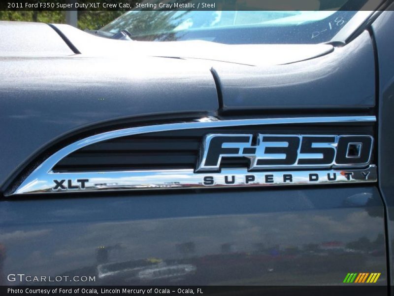 Sterling Gray Metallic / Steel 2011 Ford F350 Super Duty XLT Crew Cab