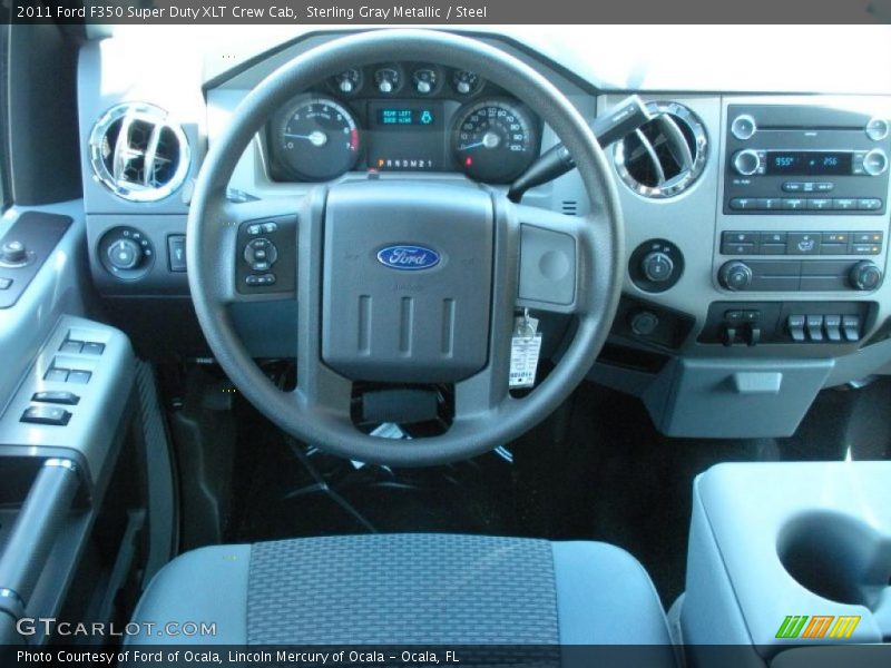Sterling Gray Metallic / Steel 2011 Ford F350 Super Duty XLT Crew Cab