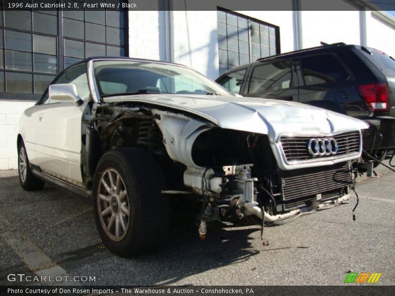 Pearl White / Black 1996 Audi Cabriolet 2.8