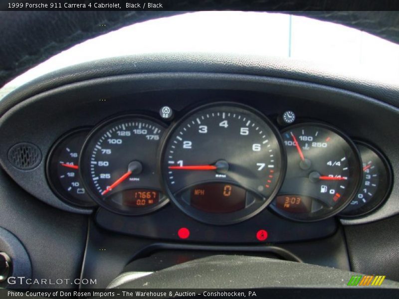 Black / Black 1999 Porsche 911 Carrera 4 Cabriolet