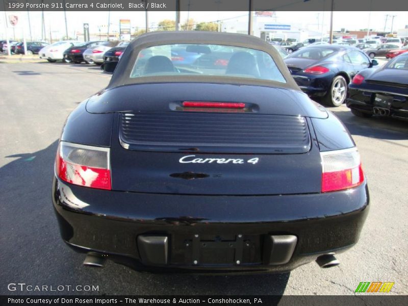 Black / Black 1999 Porsche 911 Carrera 4 Cabriolet