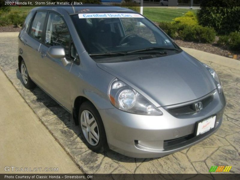 Storm Silver Metallic / Black 2007 Honda Fit
