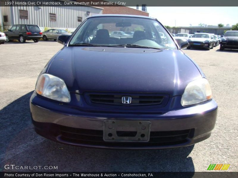 Dark Amethyst Pearl Metallic / Gray 1997 Honda Civic CX Hatchback