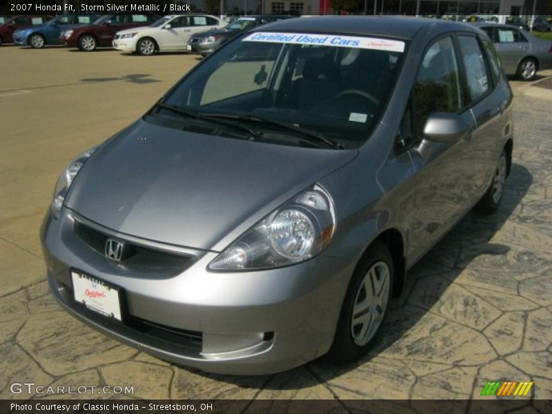 Storm Silver Metallic / Black 2007 Honda Fit