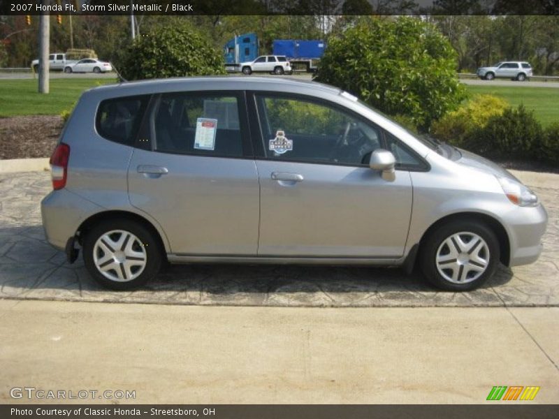 Storm Silver Metallic / Black 2007 Honda Fit