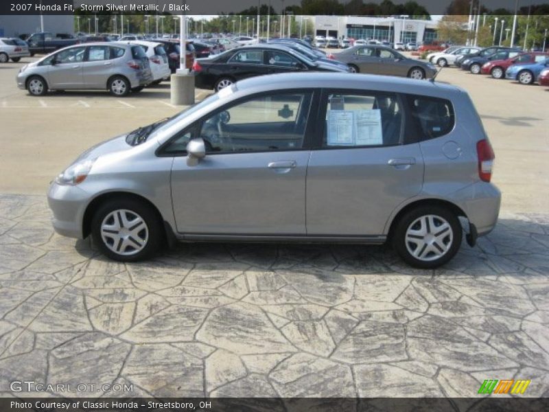 Storm Silver Metallic / Black 2007 Honda Fit