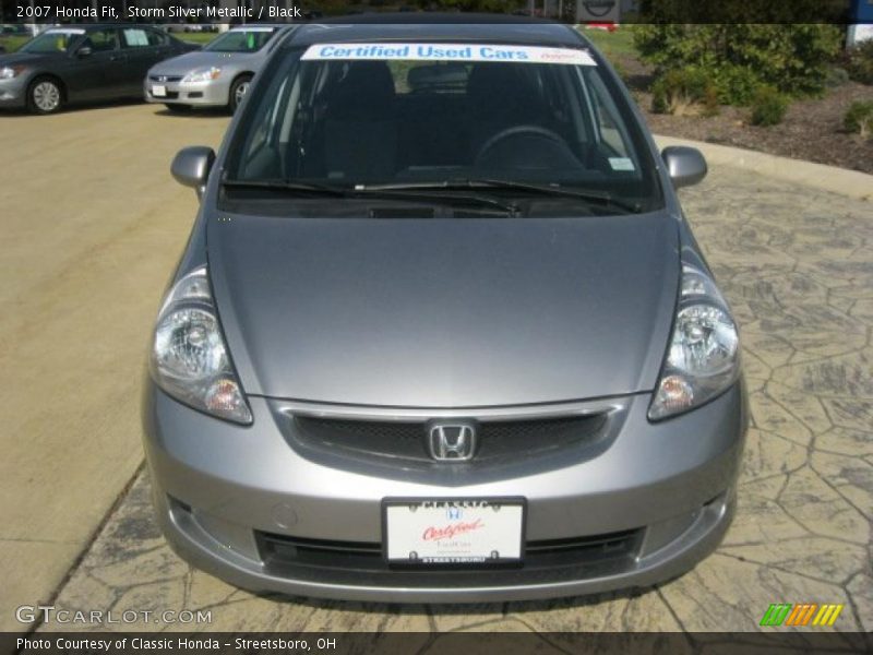 Storm Silver Metallic / Black 2007 Honda Fit
