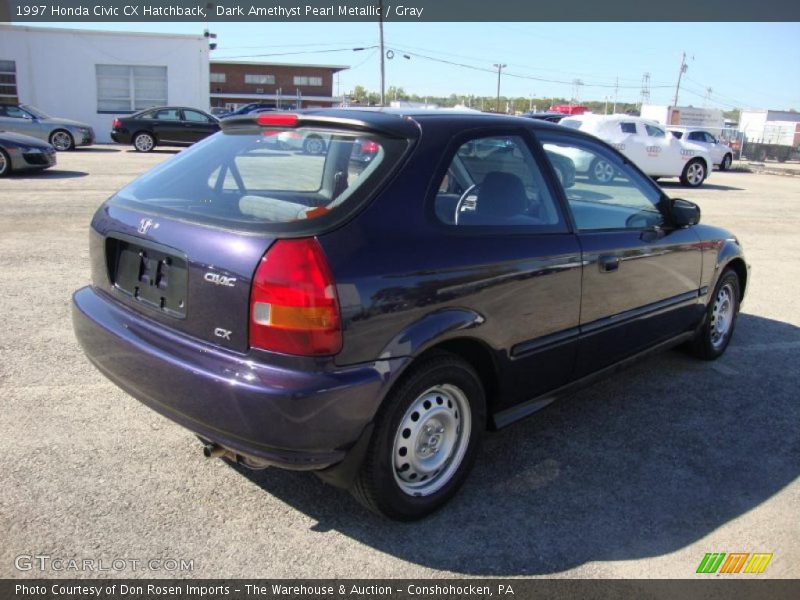 Dark Amethyst Pearl Metallic / Gray 1997 Honda Civic CX Hatchback