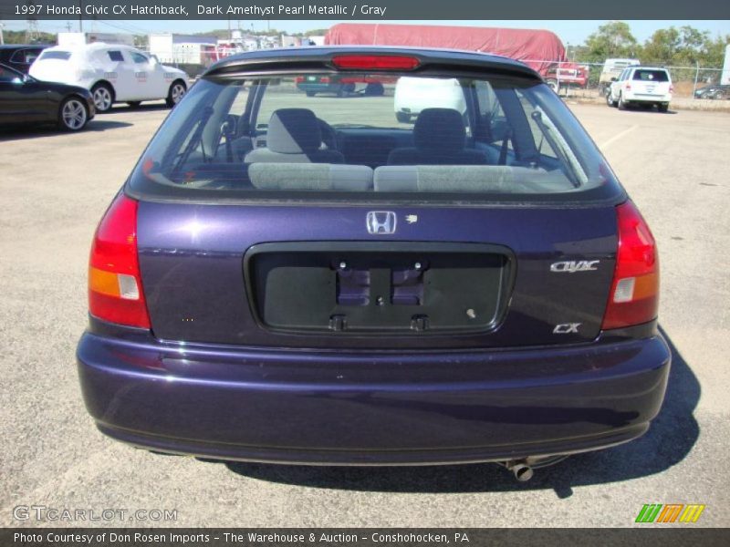 Dark Amethyst Pearl Metallic / Gray 1997 Honda Civic CX Hatchback