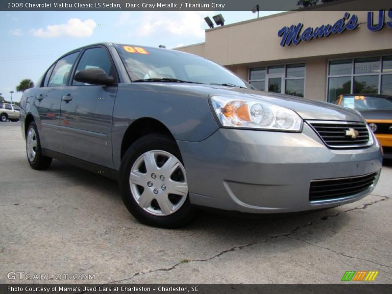 Dark Gray Metallic / Titanium Gray 2008 Chevrolet Malibu Classic LS Sedan