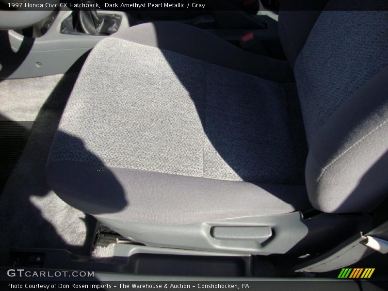 Dark Amethyst Pearl Metallic / Gray 1997 Honda Civic CX Hatchback