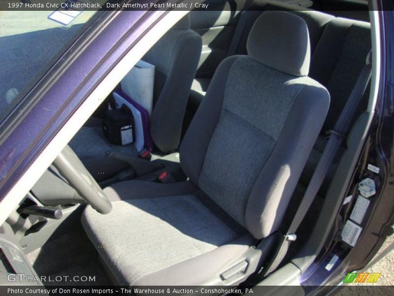 Dark Amethyst Pearl Metallic / Gray 1997 Honda Civic CX Hatchback