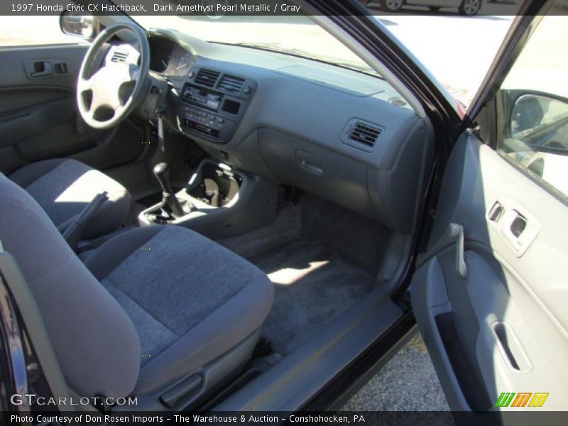 Dark Amethyst Pearl Metallic / Gray 1997 Honda Civic CX Hatchback