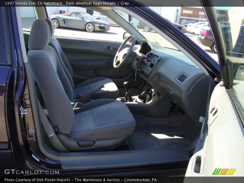 Dark Amethyst Pearl Metallic / Gray 1997 Honda Civic CX Hatchback