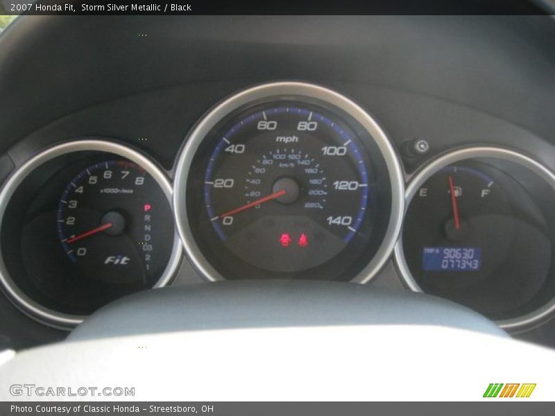 Storm Silver Metallic / Black 2007 Honda Fit