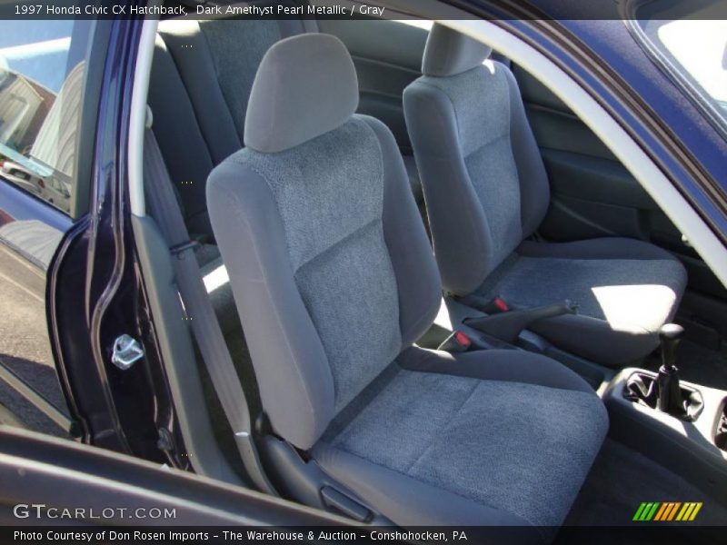 Dark Amethyst Pearl Metallic / Gray 1997 Honda Civic CX Hatchback