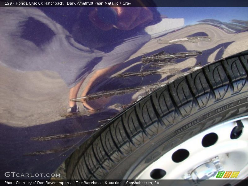 Dark Amethyst Pearl Metallic / Gray 1997 Honda Civic CX Hatchback