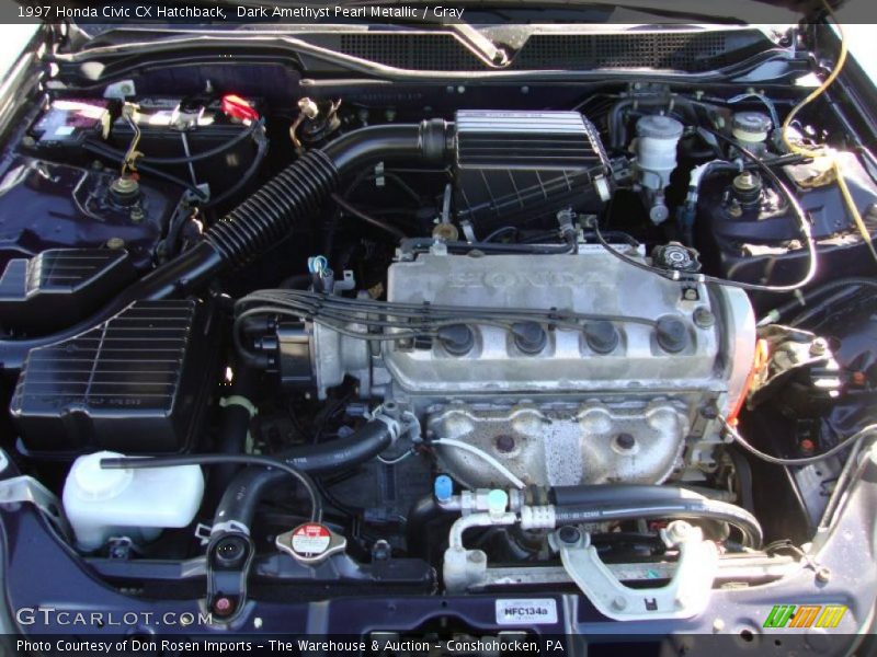 Dark Amethyst Pearl Metallic / Gray 1997 Honda Civic CX Hatchback