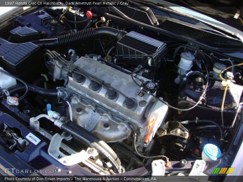 Dark Amethyst Pearl Metallic / Gray 1997 Honda Civic CX Hatchback