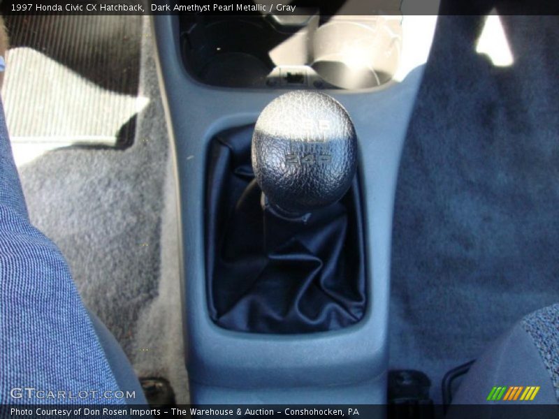 Dark Amethyst Pearl Metallic / Gray 1997 Honda Civic CX Hatchback